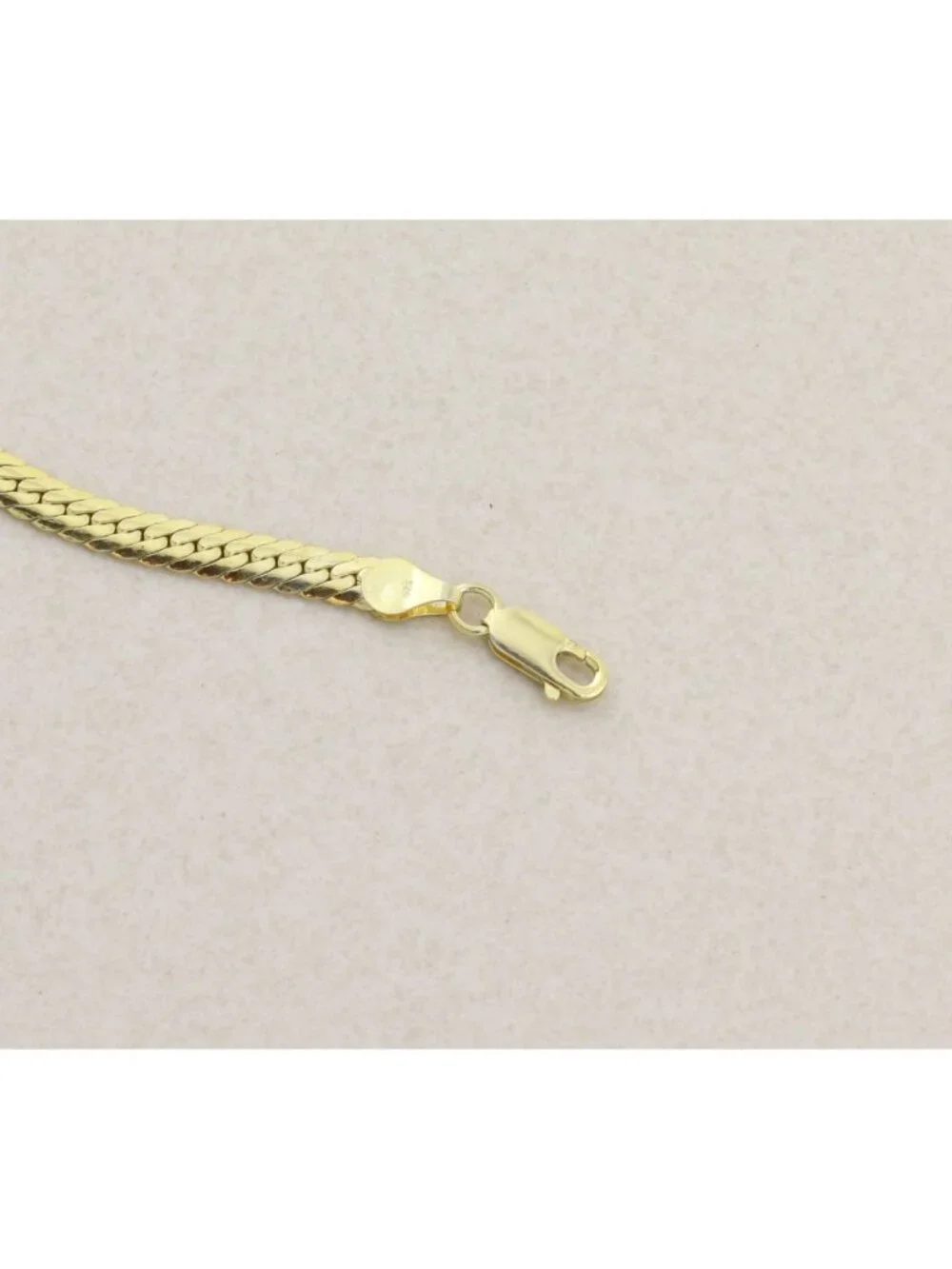 Men's 18k Gold Over Sterling Silver Flat Curb Link Cuban Chain 24